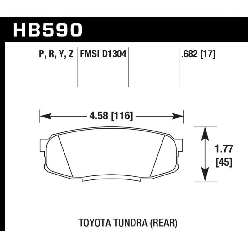 Hawk 2019 Toyota Tundra/2019 Lexus NX300 HP Plus Brake Pad Set - T1 Motorsports