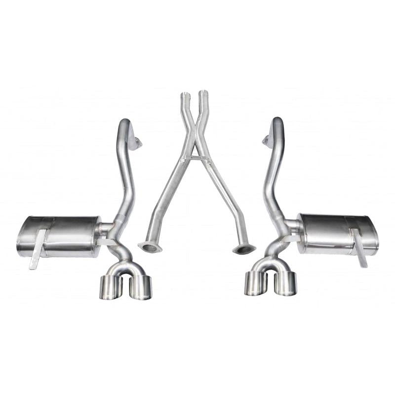 Corsa Xtreme Cat-Back Exhaust (Polished Twin 4.0" Tips) - 1997-2004 Chevrolet Corvette C5 Z06 5.7L V8