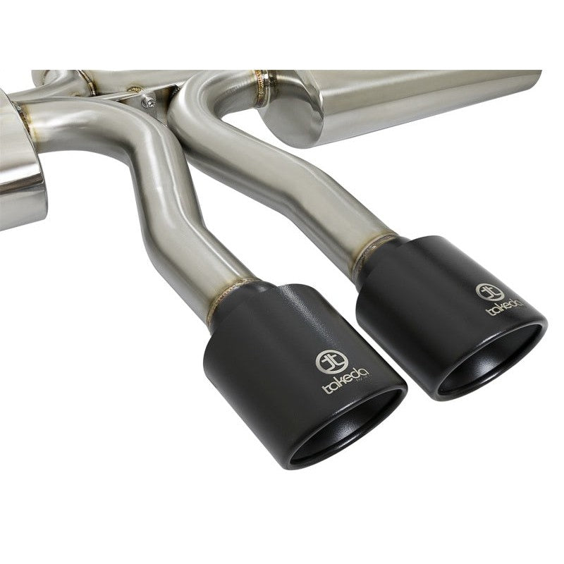aFe Takeda 3in 304 SS Cat-Back Exhaust System w/ Black Tips 2017+ Honda Civic Si (4dr) I4 1.5L (t)