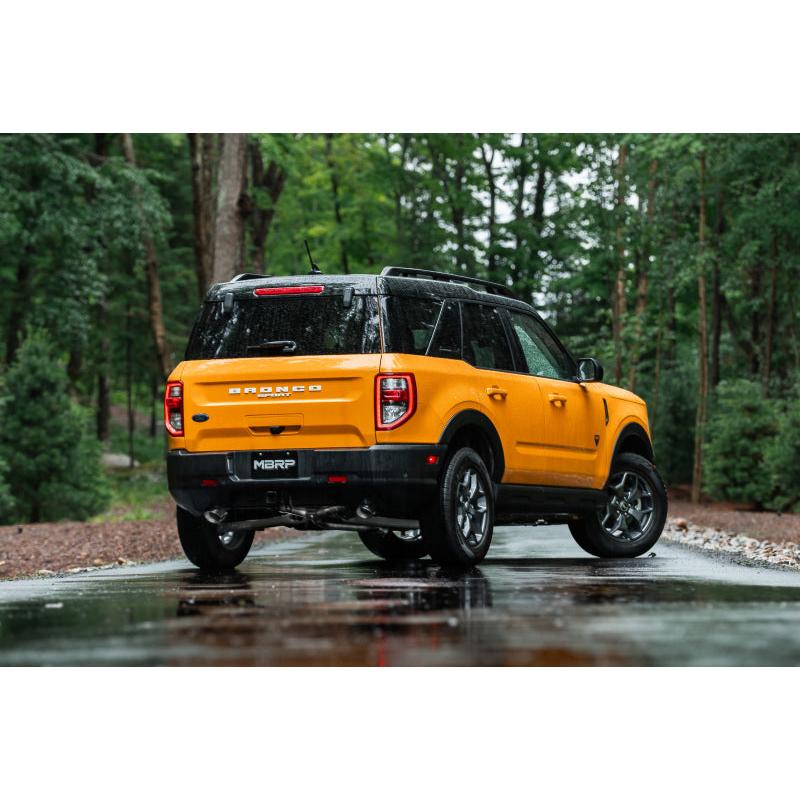 MBRP 2021+ Ford Bronco Sport (1.5L / 2.0L EcoBoost) 2.5in Res-Back Exhaust - Dual Rear - Alum. Steel - T1 Motorsports