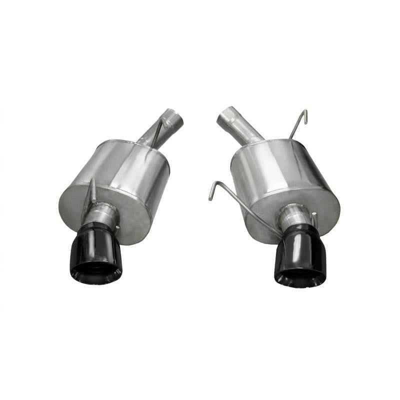 Corsa 05-10 Ford Mustang Shelby GT500 5.4L V8 Black Sport Axle-Back Exhaust