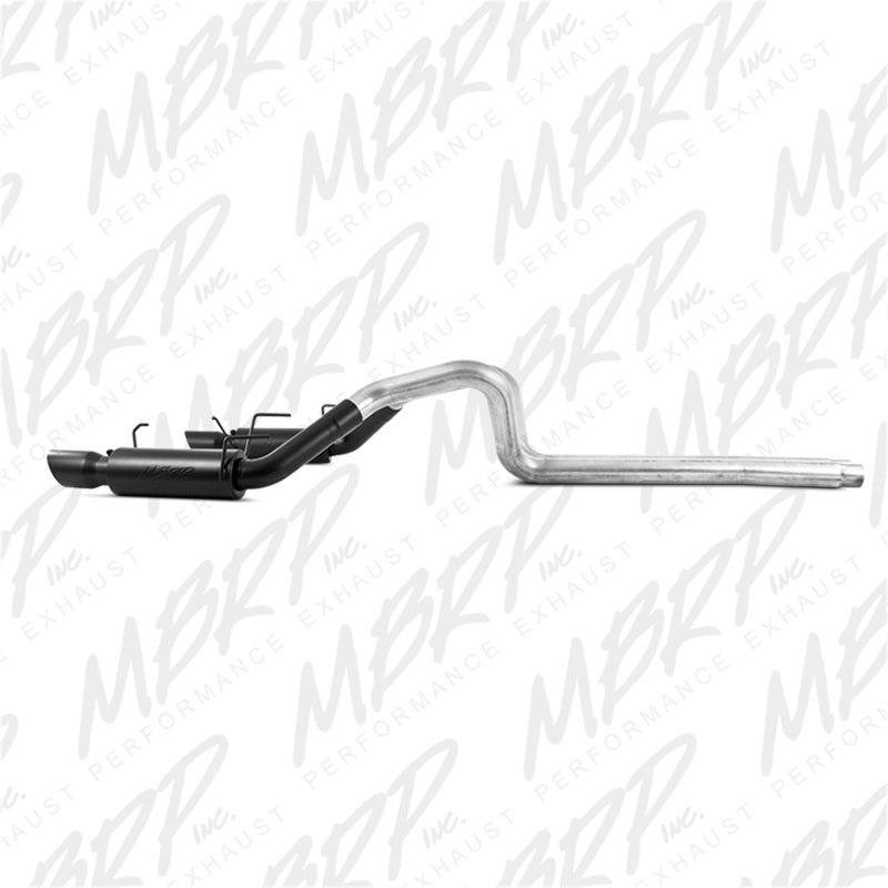 MBRP 11-14 Ford Mustang GT 5.0L 3in Cat Back Dual Split Rear Race Version 4in Tips - Black - T1 Motorsports