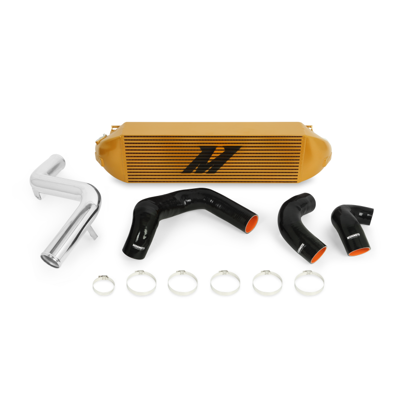 Mishimoto 2013+ Ford Focus ST Gold Intercooler w/ Polished Pipes - T1 Motorsports