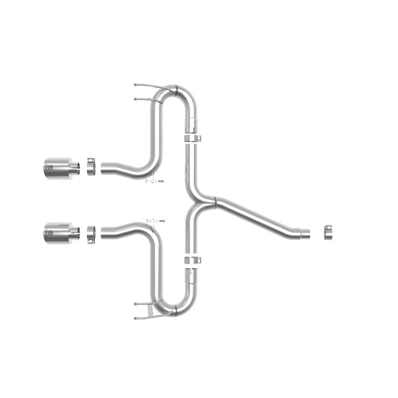 aFe Takeda 2-1/2in 304 SS Axle-Back Exhaust w/Polished Tips 17-20 Honda Civic Sport L4-1.5L (t)
