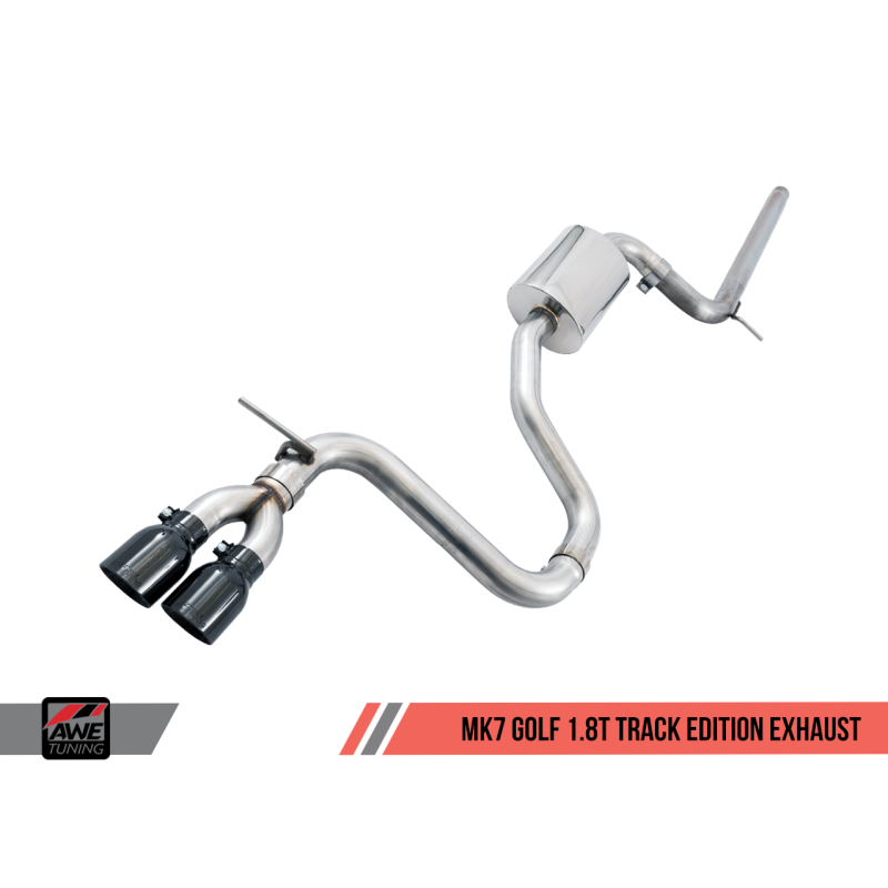AWE Tuning VW MK7 Golf 1.8T Track Edition Exhaust w/Diamond Black Tips (90mm)