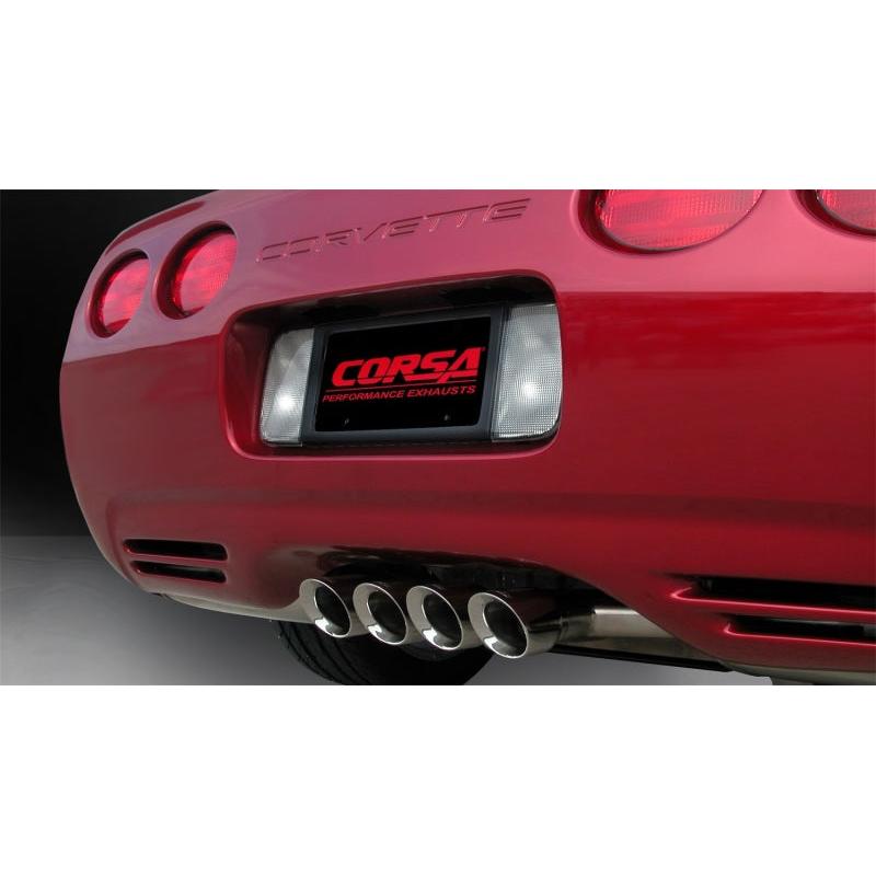 Corsa Sport Axle-Back Exhaust (Polished Tips) - 1997-2004 Chevrolet Corvette C5 Z06 5.7L V8