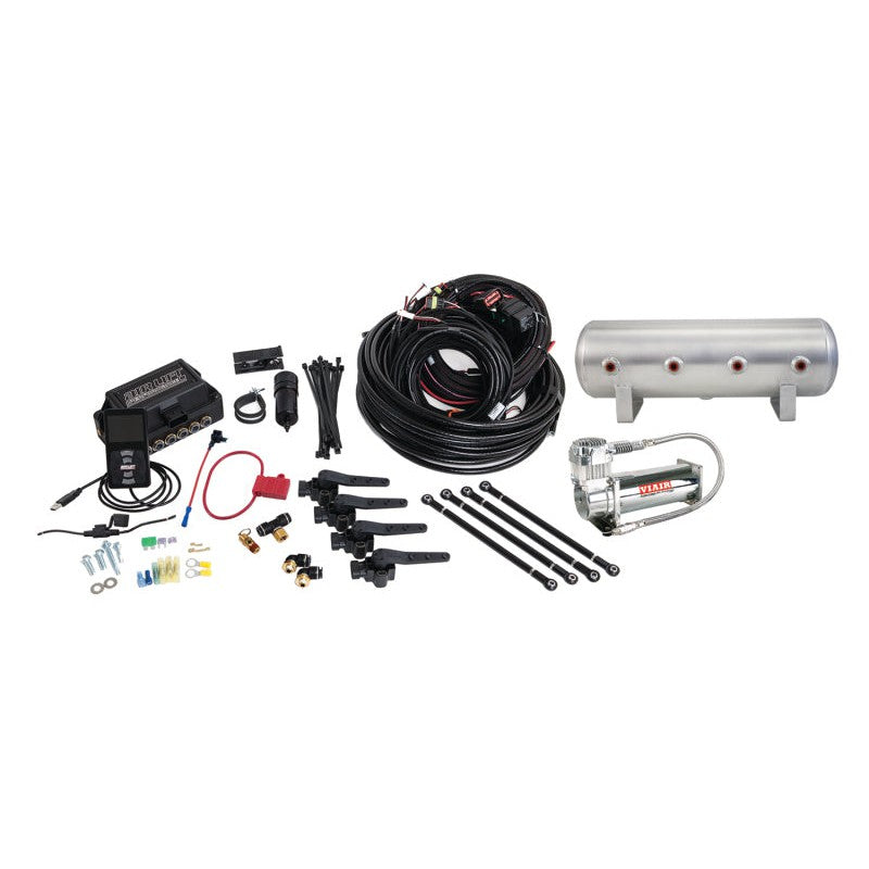 Air Lift Performance 3H (3/8 Air Line 2.5 Gal Raw Aluminum Tank VIAIR 444C Comp)