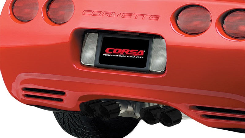 Corsa Xtreme Axle-Back Exhaust (Black Twin 4.0" Tips) - 1997-2004 Chevrolet Corvette C5 Z06 5.7L V8