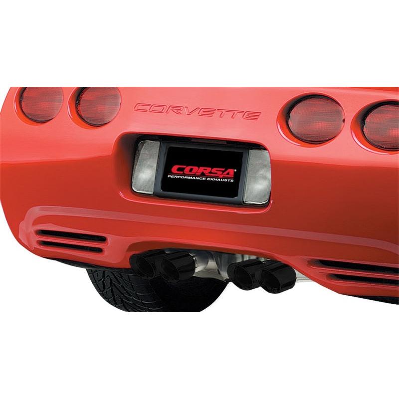 Corsa Xtreme Axle-Back Exhaust (Black Twin 4.0" Tips) - 1997-2004 Chevrolet Corvette C5 Z06 5.7L V8