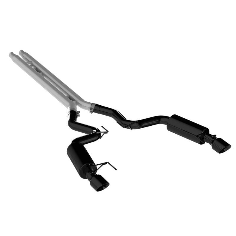 MBRP 15 Ford Mustang GT 5.0 Convertible Black 3in Cat Back Dual Split Rear Exit (Street Version) - T1 Motorsports
