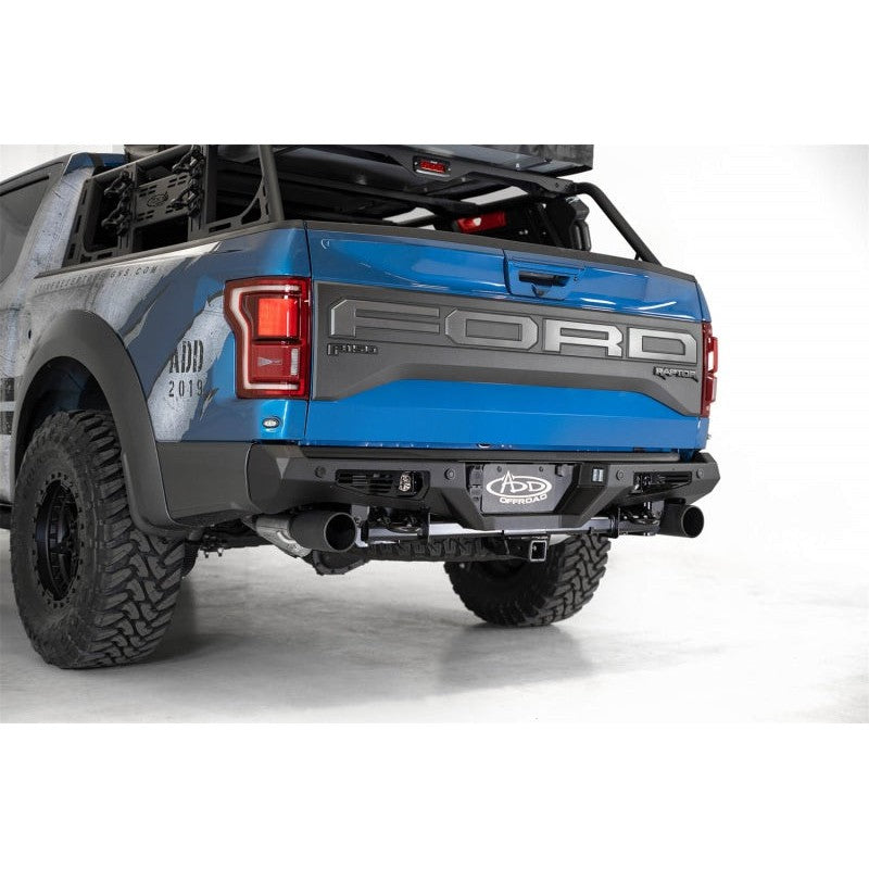 Addictive Desert Designs 17-20 Ford Raptor F-150 Bomber Rear Bumper w/ Backup Sensor Cutouts