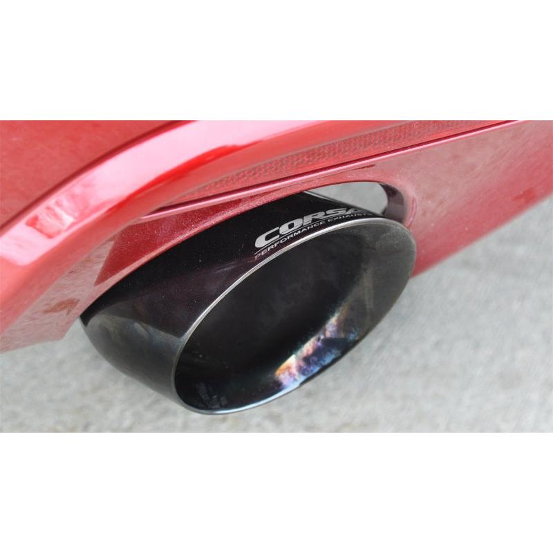 Corsa 3in Sport Axle Back Exhaust - Black Dual 4.5in Tip- 2015-2017 Ford Mustang GT 5.0