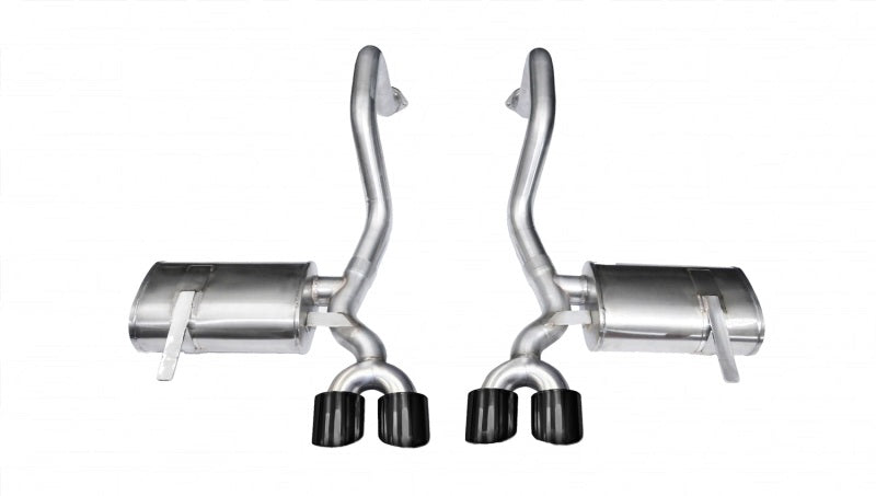 Corsa Xtreme Axle-Back Exhaust (Black Twin 4.0" Tips) - 1997-2004 Chevrolet Corvette C5 Z06 5.7L V8