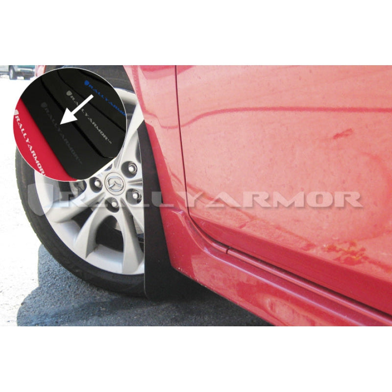 Rally Armor 10-13 Mazda3/Speed3 Black UR Mud Flap w/ Grey Logo - T1 Motorsports