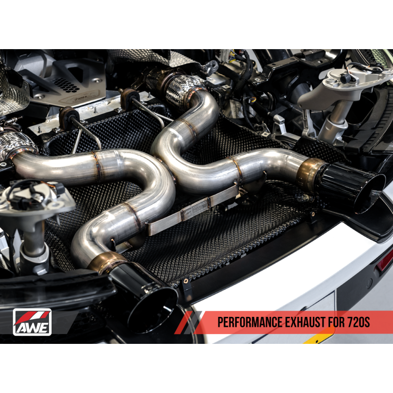 AWE Tuning McLaren 720S Performance Exhaust - Diamond Black Tips