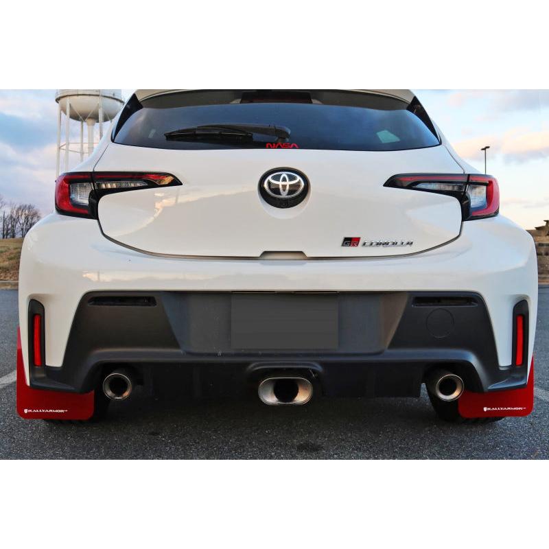 Rally Armor 2023 Toyota GR Corolla Red UR Mud Flap w/ Black Logo