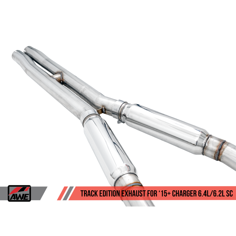 AWE Tuning 2015+ Dodge Charger 6.4L/6.2L Supercharged Track Edition Exhaust - Chrome Silver Tips