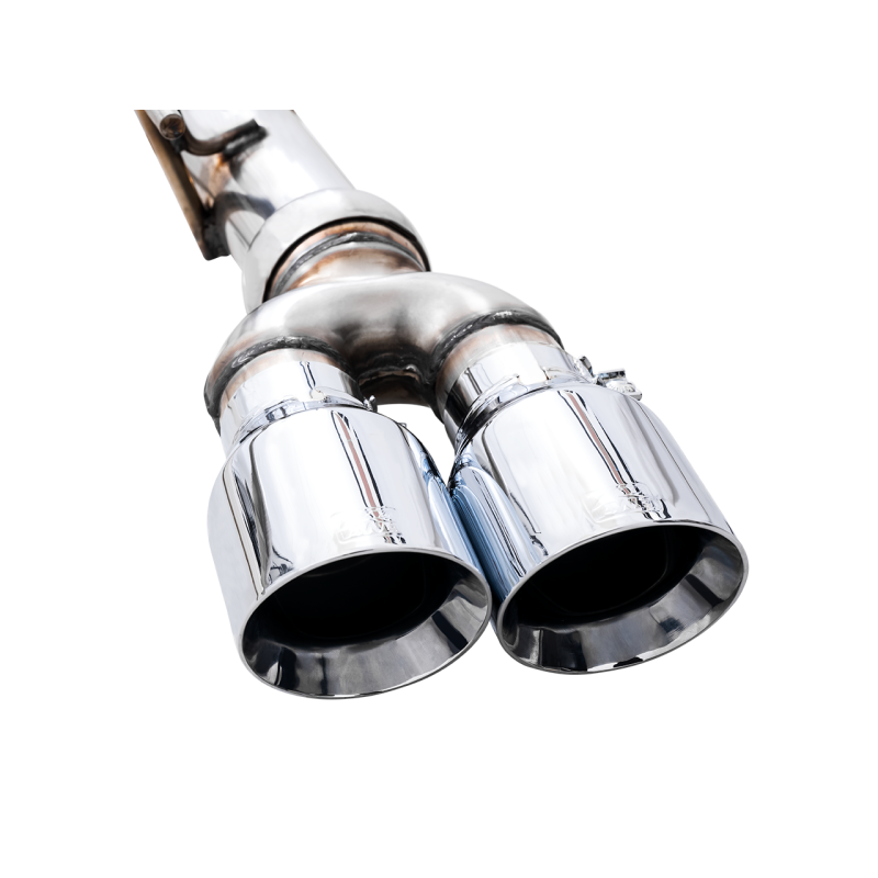 AWE Tuning 4th Gen GM 1500 6.2L 0FG Catback Split Rear Exit (w/ Bumper Cutouts) - Quad Chrome Tips