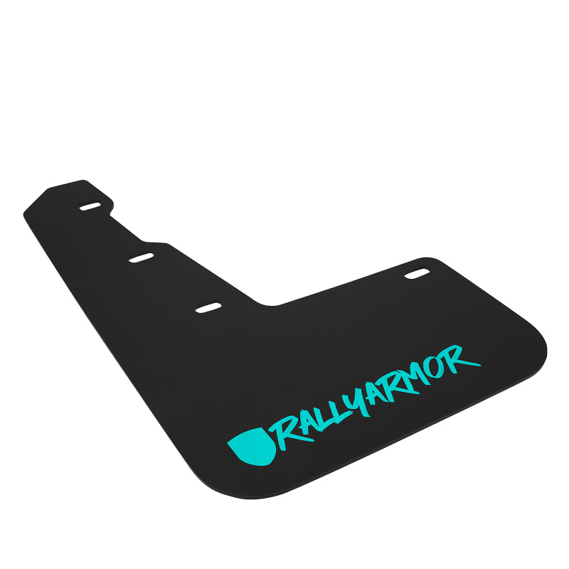 Rally Armor 15-21 Subaru WRX/STI (Sedan ONLY) Black UR Mud Flap w/ Teal Altered Font Logo - T1 Motorsports