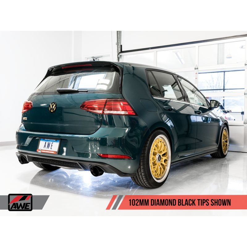AWE Tuning Volkswagen GTI MK7.5 2.0T Track Edition Exhaust w/Diamond Black Tips 102mm - T1 Motorsports