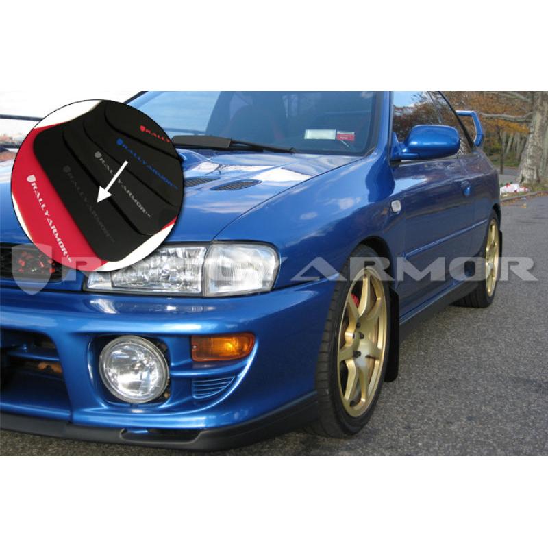 Rally Armor 93-01 Subaru Impreza RS Black UR Mud Flap w/ Grey Logo