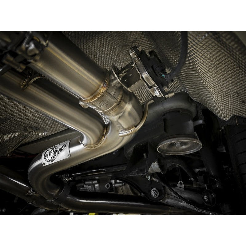 aFe MACH Force-Xp 3.5in. 304 SS C/B Exhaust w/o Muffler 15-18 BMW X5 M V8-4.4L (tt) - Polished Tip