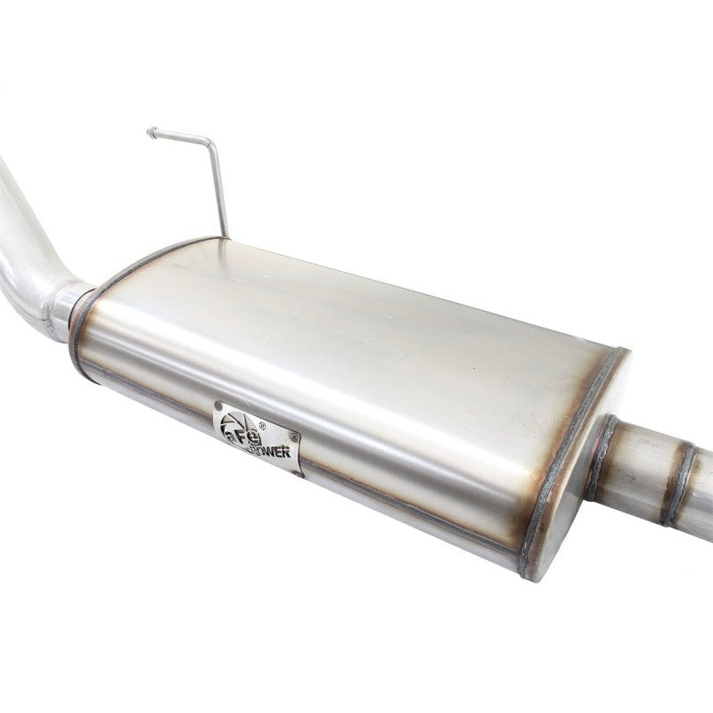 aFe MACHForce XP Exhaust 3in-3.5in SS Single Side Exit CB w/ Black Tips 15 Ford F150 V8 5.0L CC/SB