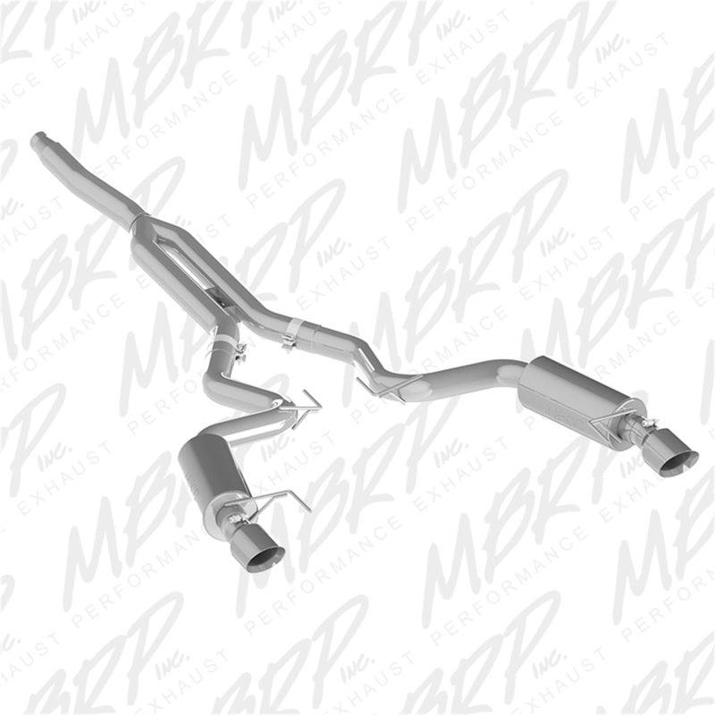 MBRP 15-19 Ford Mustang EcoBoost 2.3L Alum 3in Cat Back Dual Split Rear Exit (Race Version) - T1 Motorsports