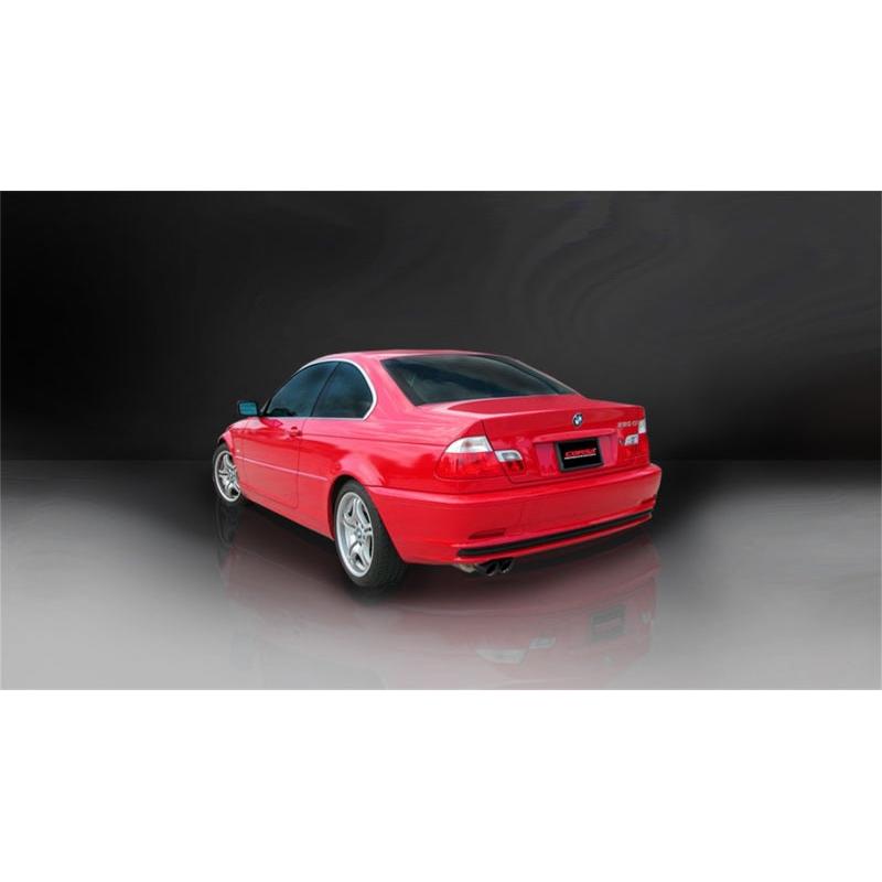 Corsa Sport Axle-Back Exhaust (Black Tips) - 2001-2006 BMW 325i E46, 330 E36