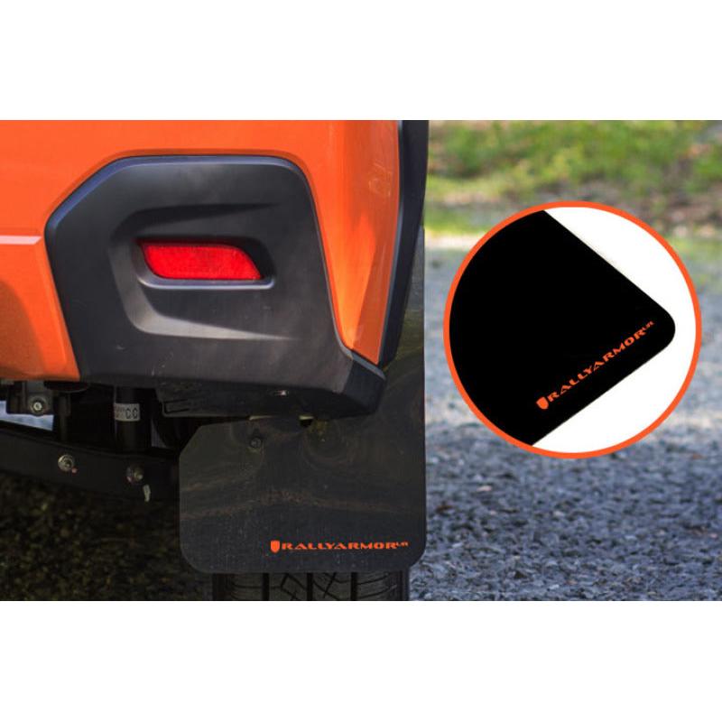 Rally Armor 13-17 Subaru XV Crosstrek Black Mud Flap w/ Orange Logo - T1 Motorsports