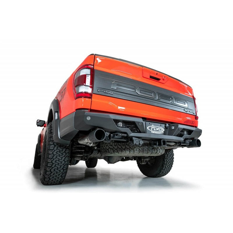Addictive Desert Designs 2022+ Ford Raptor Stealth Fighter R Bumper w/ 2 Cube Lights - Hammer Black