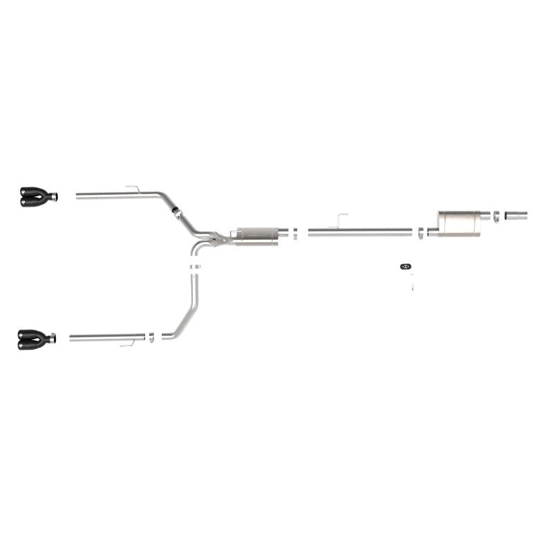 aFe Vulcan Series 3in-2-1/2in 304 SS Cat-Back 2020 Jeep Gladiator (JT) V6-3.6L w/ Black Tips