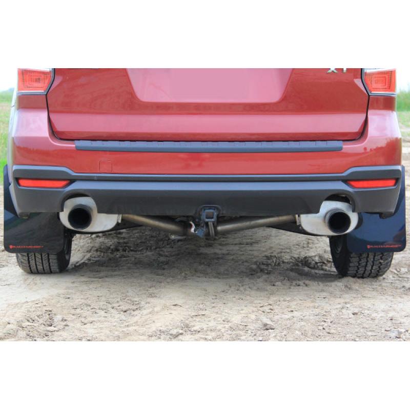 Rally Armor 14-18 Subaru Forester Black Mud Flap w/ Grey Logo