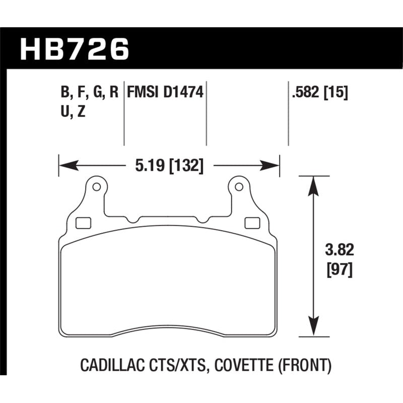 Hawk 2014 Chevrolet Corvette DTC-60 Front Brake Pads - T1 Motorsports