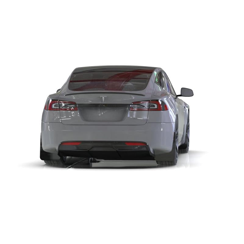 Rally Armor 21-23 Tesla Model S/ S Plaid Black UR Mud Flap w/ Metallic Black Logo