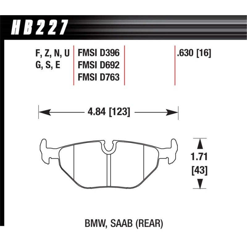 Hawk 95-99 BMW M3 E36 HP+ Street Rear Brake Pads - T1 Motorsports