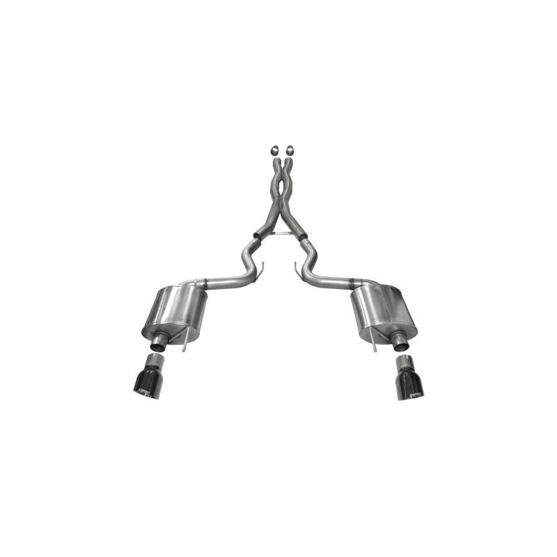 Corsa 3in Sport Cat-Back Exhaust Dual Rear Exit w/ Black Tips - 2015-2017 Ford Mustang GT Coupe 5.0L
