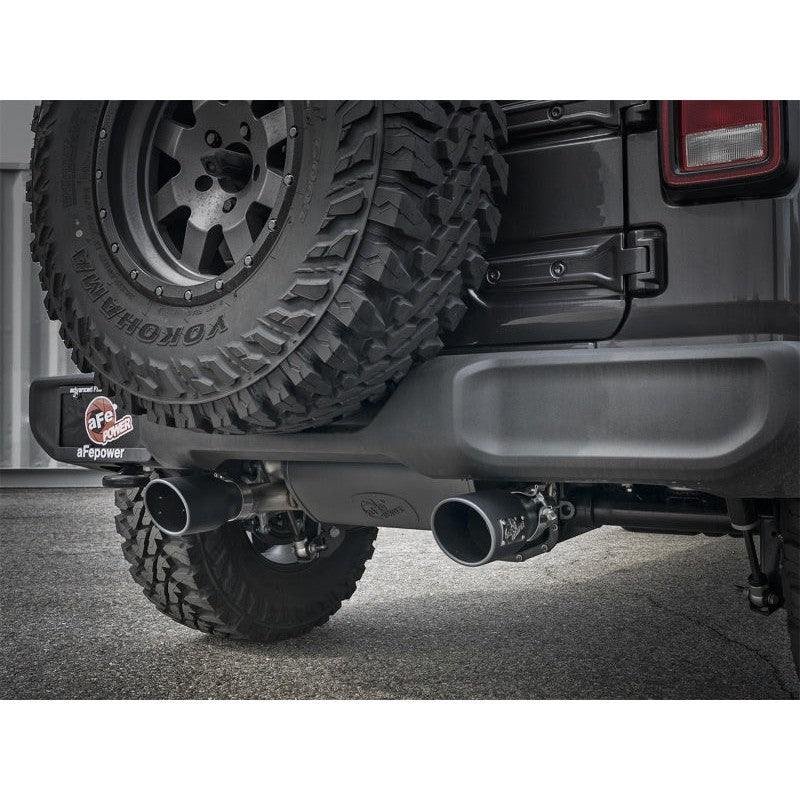 aFe Rebel Series 2.5in 409 SS Axle-Back Exhaust w/ Black Tips 2018+ Jeep Wrangler (JL) V6 3.6L