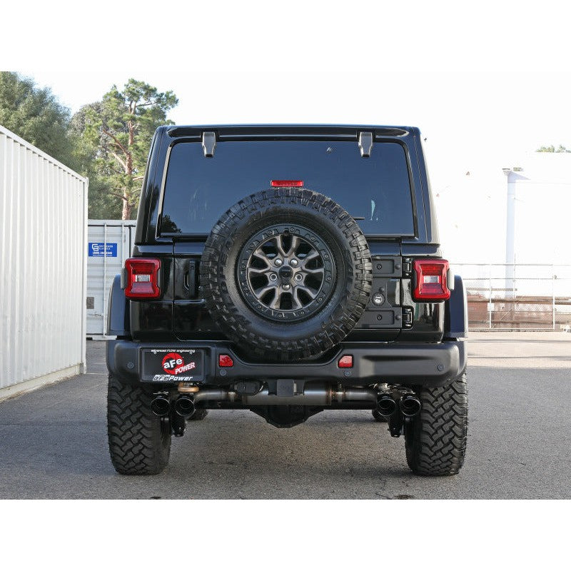 aFe Vulcan Series 2.5in 304SS Cat-Back Exhaust 2021+ Jeep Wrangler 392 6.4L w/ Black Tips