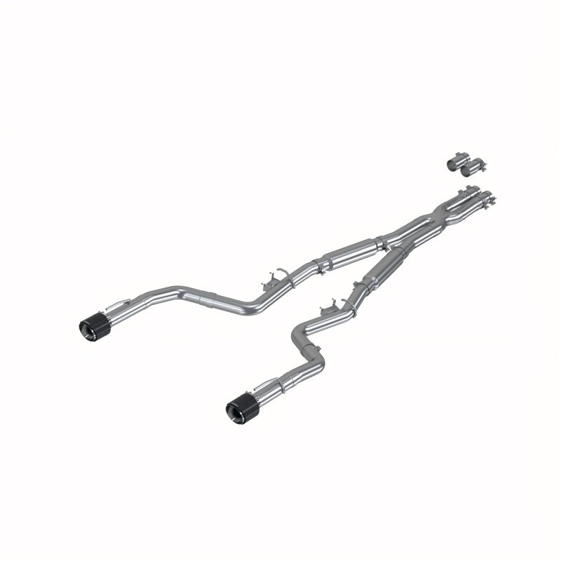 MBRP 17-21 Charger 5.7/6.1/6.4L 3in Dual Rear Exit SS Catback Exhaust w/ Carbon Fiber Tips - T1 Motorsports