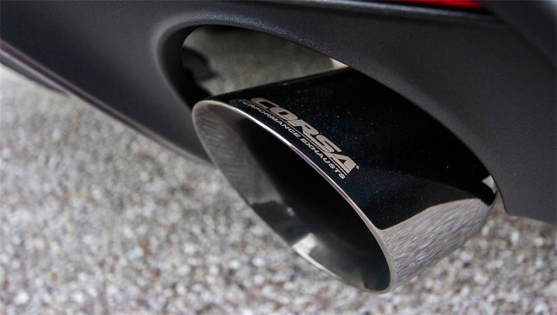 Corsa 3in Touring Axle Back Exhaust - Polished Dual Tips - 2015-2017 Ford Mustang GT 5.0