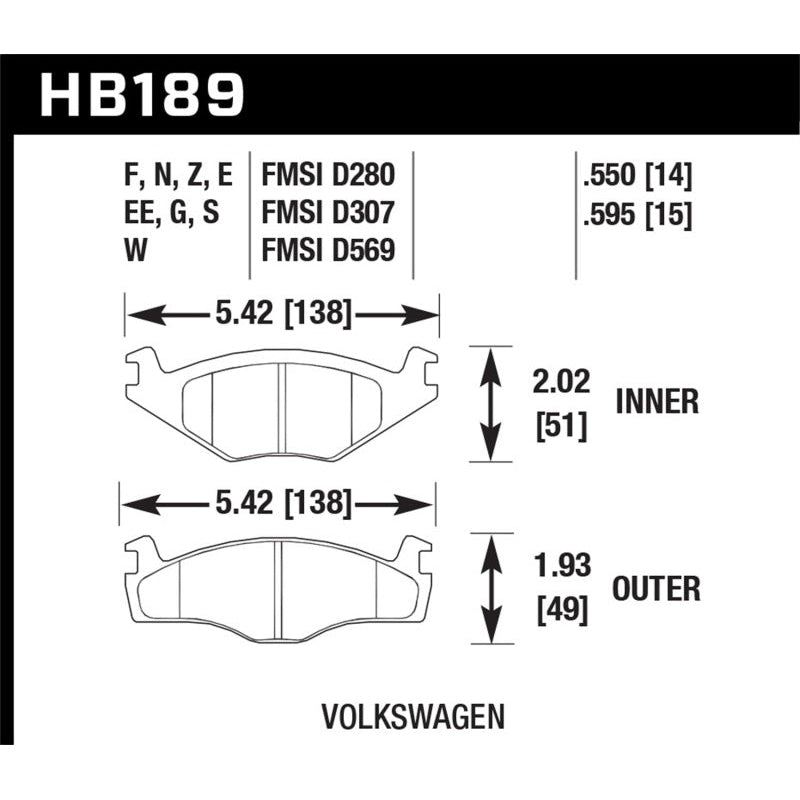 Hawk Performance Ceramic Street Brake Pads - T1 Motorsports