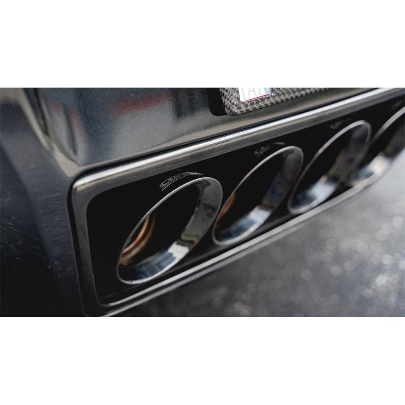 Corsa 2.75in Xtreme Axle-Back w/ Factory NPP & Quad Black Tips - 2015-2019 Chevrolet Corvette C7 Z06 6.2L