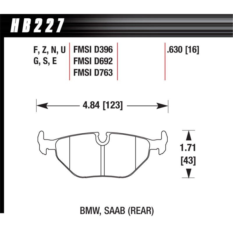 Hawk 95-99 BMW M3 E36 HP+ Street Rear Brake Pads - T1 Motorsports