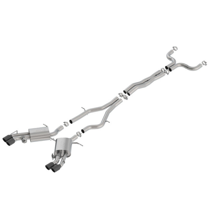 Borla 16-18 Cadillac CTS-V 6.2L V8 2.75in Diameter S Type Catback Exhaust w/ Valves Black Chrome Tip - T1 Motorsports