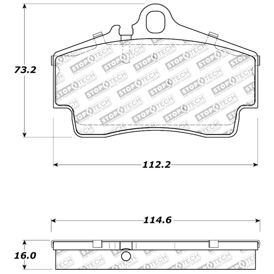 StopTech Performance 97-04 Porsche Boxster / 00-08 Boxster S / 98-08 911 Rear Brake Pads