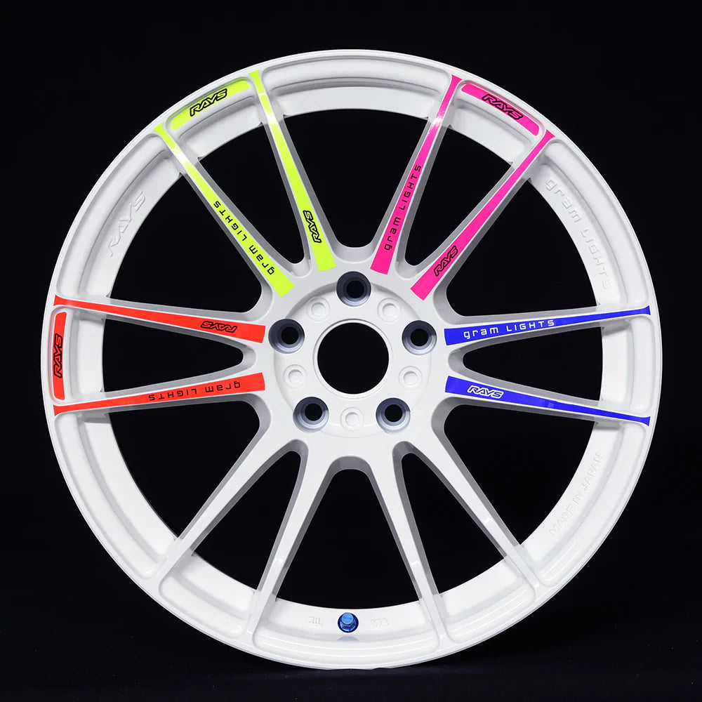 Gramlights GL 57XTREME SPOKE STICKER LUMINOUS YELLOW (2 PCS) - T1 Motorsports