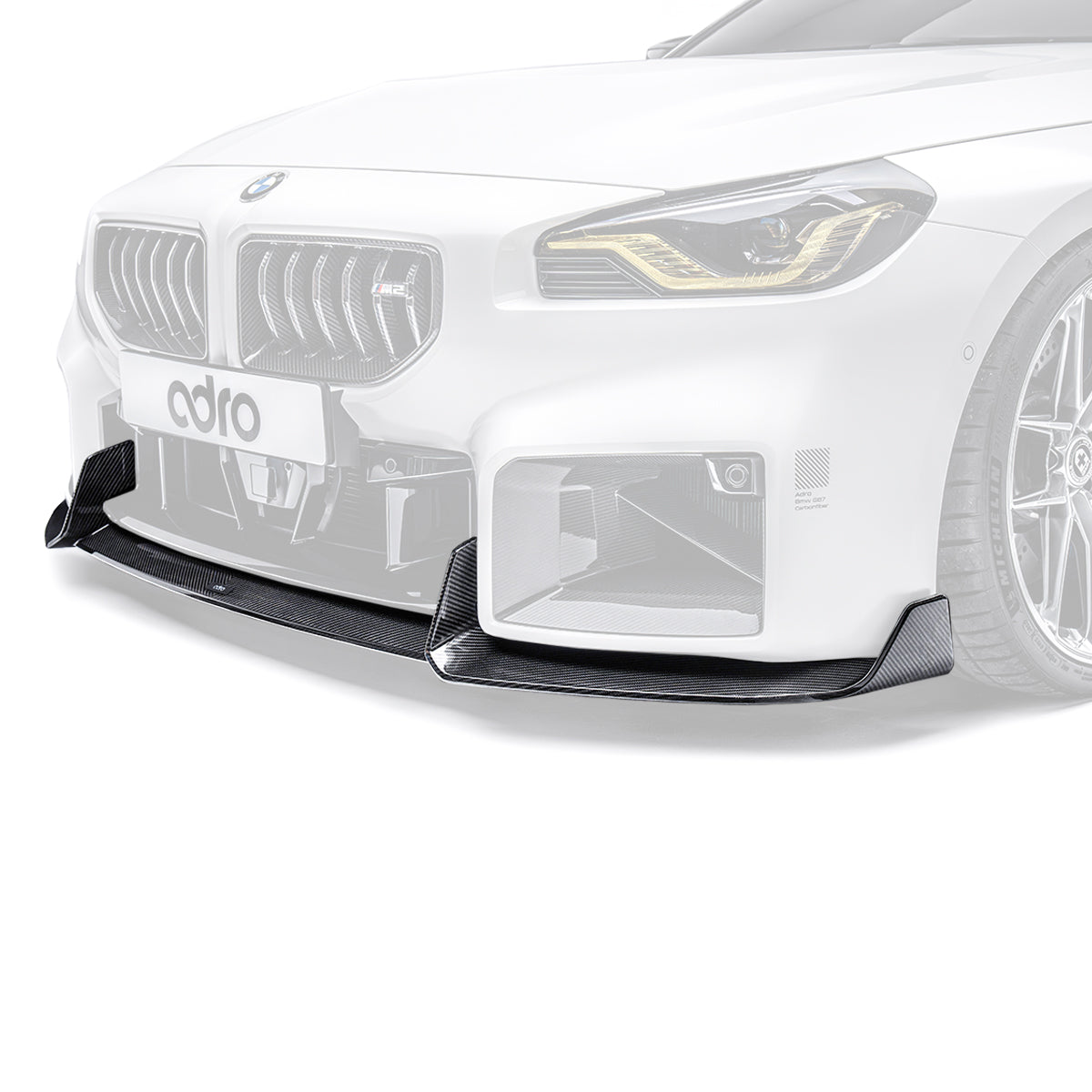 ADRO BMW G87 M2 Carbon Fiber Front Lip (Stock Bumper)