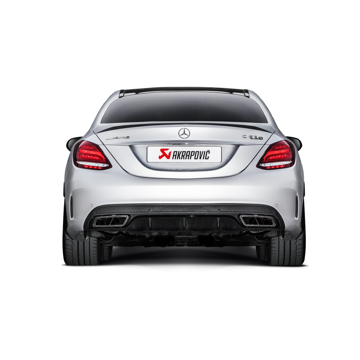 Akrapovič Evolution Line Catback Exhaust System (Titanium) w/Carbon Tips - 2015-2021 Mercedes-Benz C63 AMG Sedan - T1 Motorsports