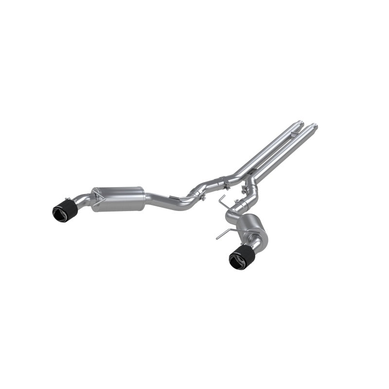 MBRP 15-17 Ford Mustang GT 5L(Coupe) 3in Catback Dual Split Rear w/ 4.5in Carbon Fiber Tips (Street) - T1 Motorsports